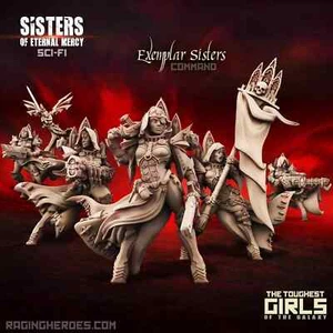Raging Heroes Sisters of Eternal Mercy NEU Exemplar Sisters Command Female 28mm - Bild 1 von 1