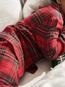 Bee and Willow Pajama Set in Plaid Red Childs Medium 2 Piece NWT 602-605 - Picture 1 of 5