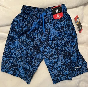Speedo Boys Youth Swim Trunks Shorts Blue Pineapple Design  Mesh Lining Size XS - Picture 1 of 4