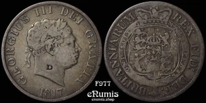 Great Britain, George III, Halfcrown 1817, countermark, VF - Picture 1 of 6