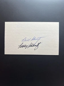 Billy Shantz & Bobby Shantz Signed Index Card JSA LOA - Picture 1 of 3
