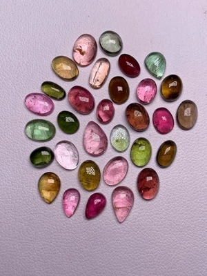 Very Amazing Natural Tourmaline Gemstones Lot  Smooth Mix Shape 5x8-5x5.50 MM - Image 1 of 4