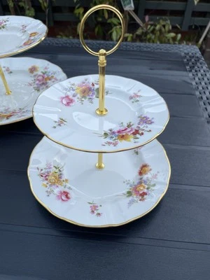 ROYAL CROWN DDERBY Royal Crown Derby Posies 2 Tier Cake Stand