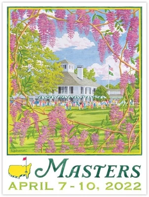 Cartel de golf nacional de Augusta de Lee Wybranski edición limitada 2022 Masters Foto 1 de 4
