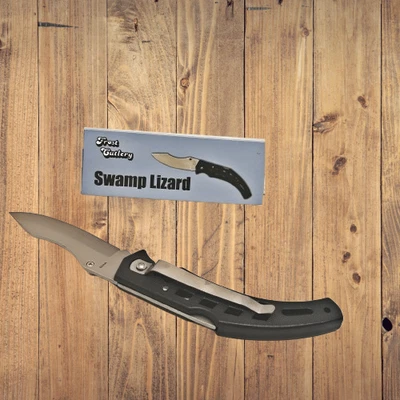 Cuchillo de Bolsillo Cubiertos Frost Hoja de Acero Inoxidable Mango de Plástico Negro 5" Foto 1 de 4