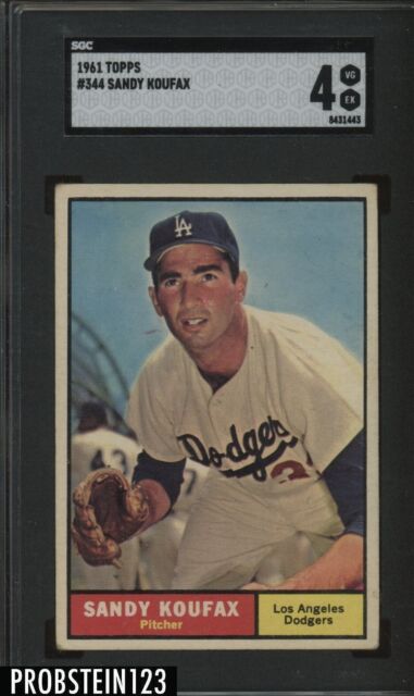 SANDY KOUFAX (PSA 9) Baseball Card 1966 TOPPS MINT OC / HOF