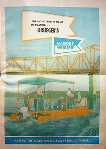 Vintage Original Krueger's Water Ways Boating Magazine February 1961 m1447 - Picture 1 of 4