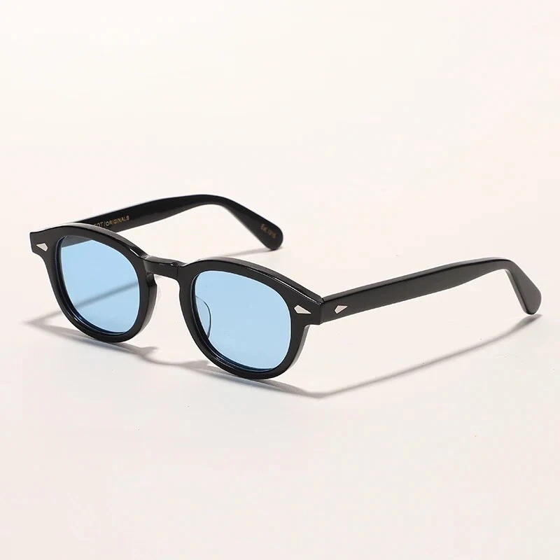 Occhiale Tipo Moscot Lenti Azzurre, Medium 46 Nero - Immagine 1 di 2