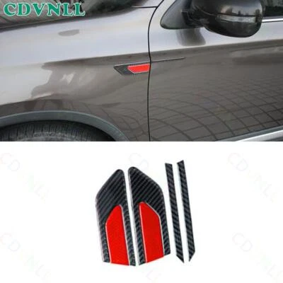 Guardabarros delantero de fibra de carbono real para Mitsubishi Outlander Sport 11+ moldura de ventilación lateral Foto 1 de 4