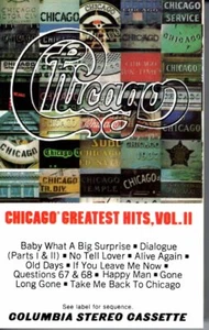 Chicago Greatest Hits Vol II 2 1981 Hard Classic Rock Roll Cassette Tape Pop - Picture 1 of 2