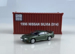 DM 1/64 Scale Nissan Silvia S14 1996 grün Diecast Auto Modell Spielzeug Geschenk - Bild 1 von 6