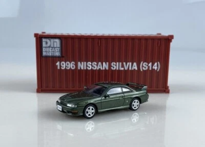 DIECASTMASTERS DM 1/64 Scale Nissan Silvia S14 1996 Green Diecast Car Model Toy Gift
