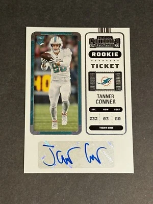 2022 Panini Contenders Rookie Ticket Tanner Conner RC Auto Miami Dolphins #273 - Image 1 of 3