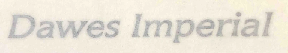 Dawes Imperial top tube decal - Image 1 of 1