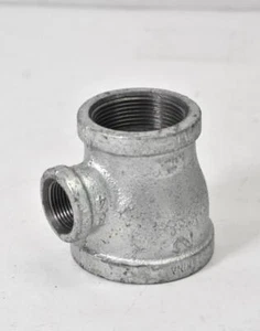 Anvil SCI Galvanized Malleable Iron Tee 2" x 1-1/2" x 3/4" Threaded 4316011946 - Picture 1 of 6
