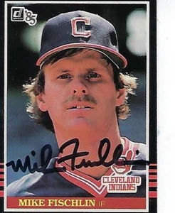MICKE FISCHLIN FIRMADO 1985 DONRUSS #495 - INDIOS CLEVELAND - Imagen 1 de 1