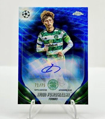 2023-24 Topps Chrome UEFA - KYOGO FURUHASHI Blue Wave Auto Japan Celtic /75 - Image 1 of 2