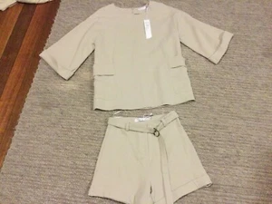 BNWT MINISTRY OF STYLE sand Shorts Matching Nomad Tunic Top Long Sleeves 6 - Picture 1 of 12
