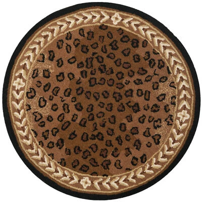 Alfombra redonda Safavieh Chelsea NEGRO/MARRÓN 4' X 4' - HK15A-4R Foto 1 de 3