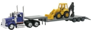 NEW RAY 1/43 Kenworth W900 w/Lowboy Trailer & Front End Loader Excavato NRY15303 - Picture 1 of 1