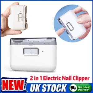 2 in1 Elektrischer Nagelknipser Automatischer Nageltrimmer Schneider Maniküre USB Aufladen - Bild 1 von 24
