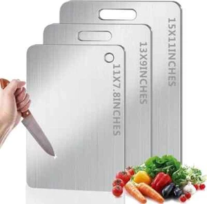 Titanium Cutting Board Set of 3, 100% Pure Titanium Cutting Boards for Kitchen, - Picture 1 of 6