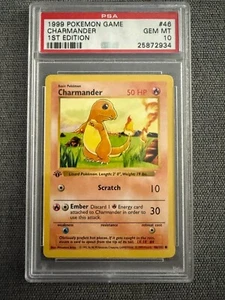 Pokemon Charmander Base Set Shadowless 1st Edition #46 PSA 10 Gem Mint - Picture 1 of 2