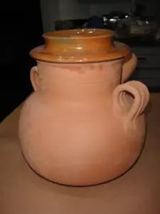 VINTAGE 1950's VALLARIUS FRENCH POTTERY RARE DESIGN 8.75" TALL & 8" DIAM - Picture 1 of 7