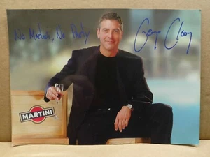 Foto Pubblicitaria George Clooney con Autografo No Martini No Party - Picture 1 of 1