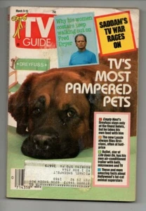 TV Guide Magazine March 9 1991 Most Pampered Pets Dreyfuss Empty Nest Fred Dryer - Picture 1 of 4