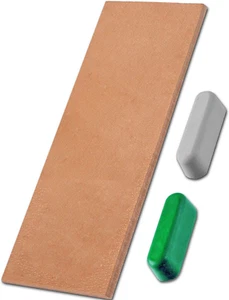 Leather Honing Strop for Knife Sharpening w/Polishing Compound 3 Inch by 8 Inch - Picture 1 of 12