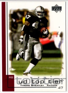 2001 Upper Deck UD Top Tier Tyrone Wheatley No. 124 Oakland Raiders - Bild 1 von 2