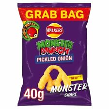 MONSTER MUNCH PICKLED ONION GRAB BAGS 30 X 40G NEW STOCK