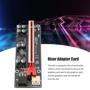 PCIE Riser Card 8 Firm Capacitors Strong Anti Interference GPU 1X To X16 For FY - Afbeelding 1 van 22