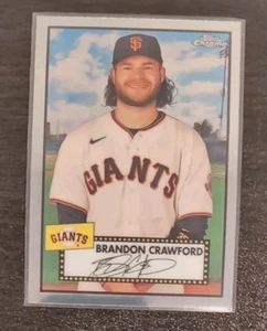 Brandon Crawford #331 2021 Topps Chrome Platinum Anniversary SF Giants - Picture 1 of 3