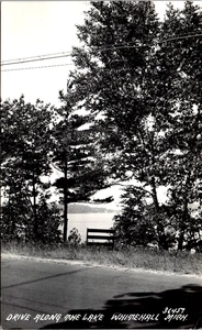 VTG RPPC Photo Postcard Scenic drive along Lake Michigan, Whitehall Michigan 907 - Picture 1 of 2