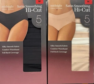 Carole Hochman Satin Smoothing Hi-Cut Brief 5-pack In 2 Colours & In 4 Sizes New - Picture 1 of 16