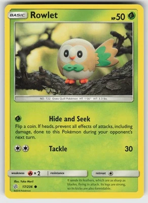 Rowlet Common SM - Cosmic Eclipse 17/236 Pokemon - Image 1 of 2