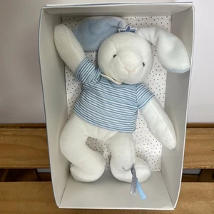 Duoduo Bunny Matelot Pantin white blue bunny baby boy in box - Picture 1 of 20