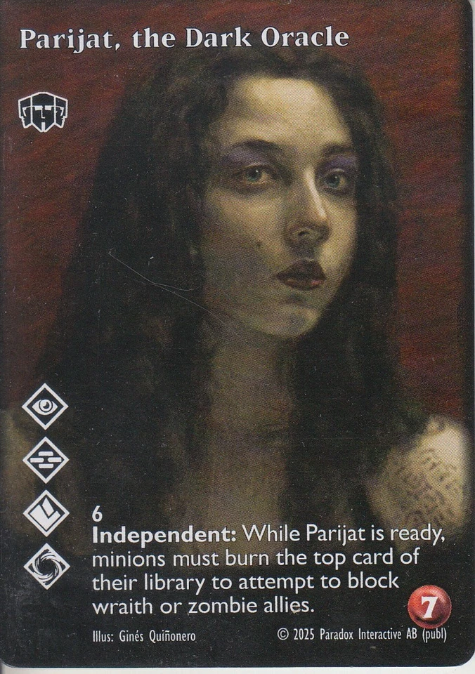 Parijat, the Dark Oracle VTES CCG Full Bleed Promo - Image 1 of 1