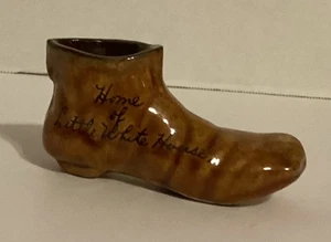 Vintage 1952 Keramik Stiefel Warm Springs GA Home Of Little White House - Bild 1 von 8