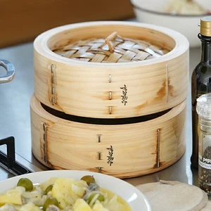 Yamaichi Chinese Bamboo Steamer Set, 24 cm, Hinoki Wood Lid, Made i From Japan - Picture 1 of 14