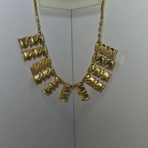 Vintage Rare Ccori Peru 22K GP Inca Symbol Gold Tone Choker Statement Necklace - Picture 1 of 7