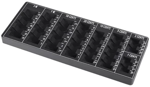 pavo Zählbrett 12" mit 8 Münzrillen schwarz - Bild 1 von 1