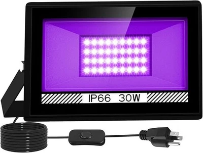 30W UV Black Light Bar LED UV Stage Blacklight Floodlight Party Club Halloween - Image 1 of 4