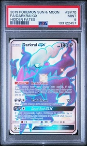 DARKRAI GX SV70/SV94 | PSA 9 | Hidden Fates Shiny Graded Pokémon Card - Picture 1 of 2