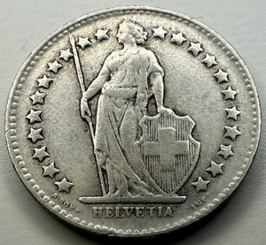 1934- B Switzerland 1/2 France R80 - Picture 1 of 2