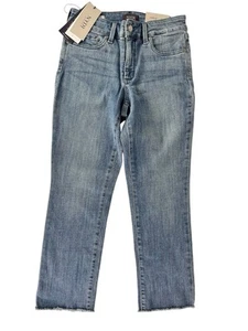 NYDJ Damen Denim Maxwell Wash Sheri Slim Ankle mit Fransen Neu mit Etikett 4 Petite - Bild 1 von 6