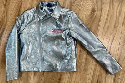 Disney Lilo Stitch Rock and Roll Girl's Faux Leather Jacket Size 7/8 - Image 1 of 4