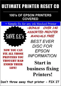 For Epson Printer Reset, Most Models, Extended Life, 100's of models Win 7 & XP - Picture 1 of 1
